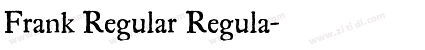 Frank Regular Regula字体转换